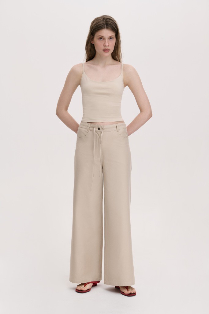 ШИРОКІ КОТОНОВІ ШТАНИ ПРЯМОГО  КРОЮ 1109-2025 зображення